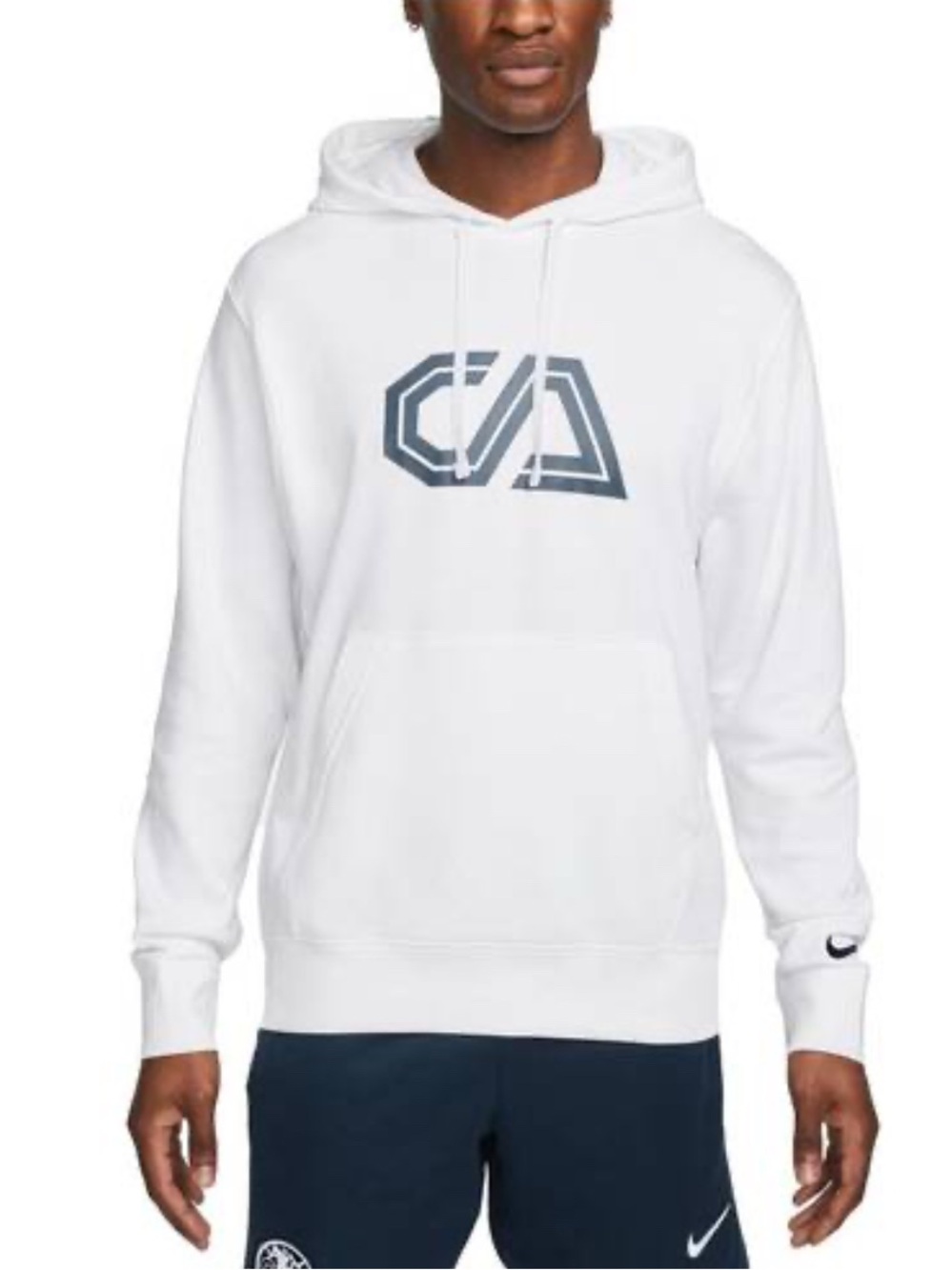 Nike White Club America Hoodie with Blue Logo